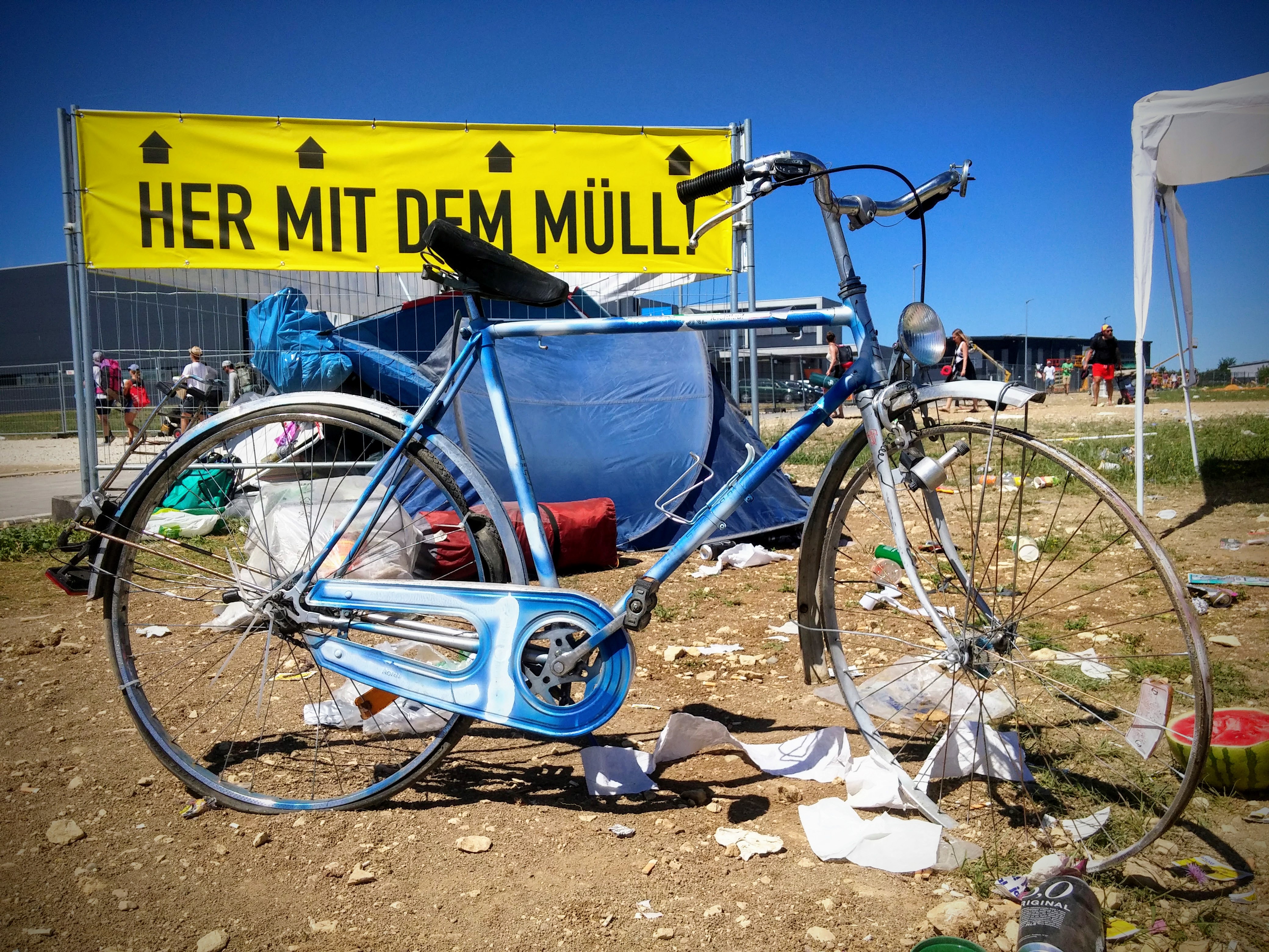 This bike is tired from Southside Festival 