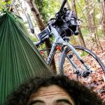 Good morning bike! Me in my hammock with my bike.